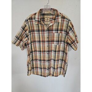 Read Head Button Up Shirt  Short Sleeve Mens Sz Large